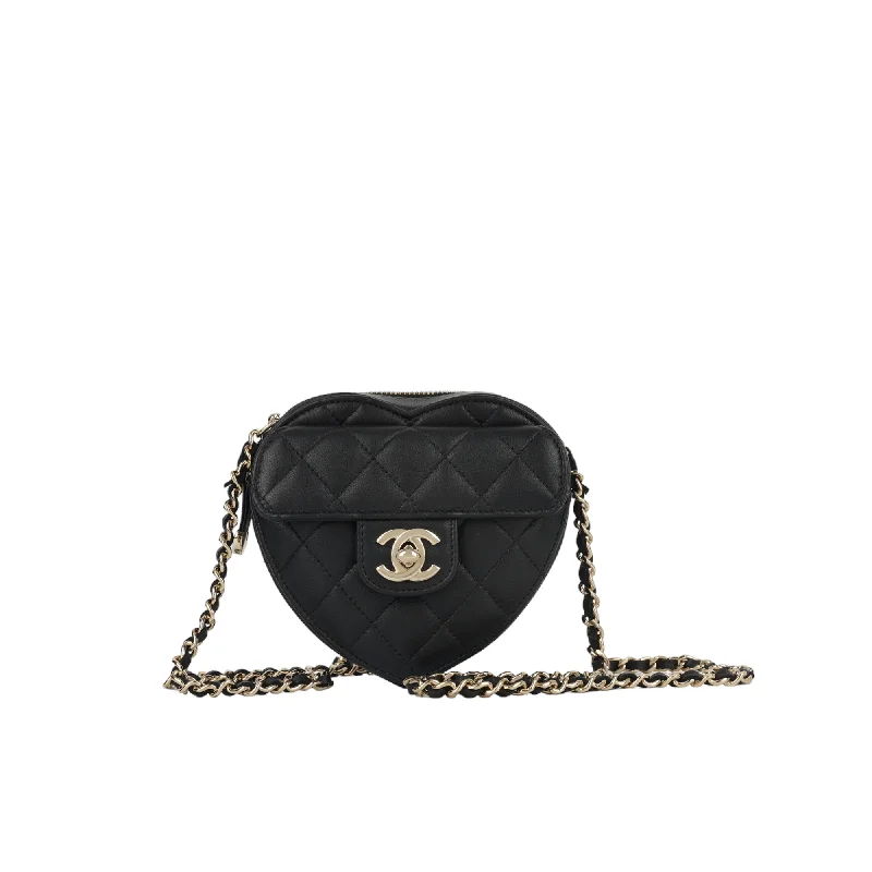 Chanel Small Heart Bag - Black