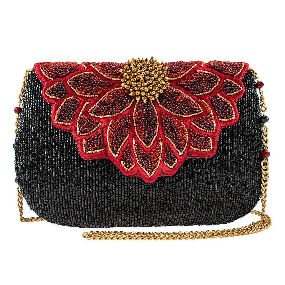 Mary Frances Crimson Bloom Handbag