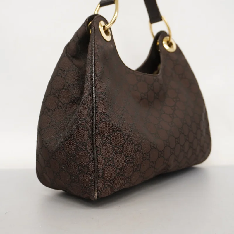 GUCCI  257265 Women's Nylon Shoulder Bag Brown