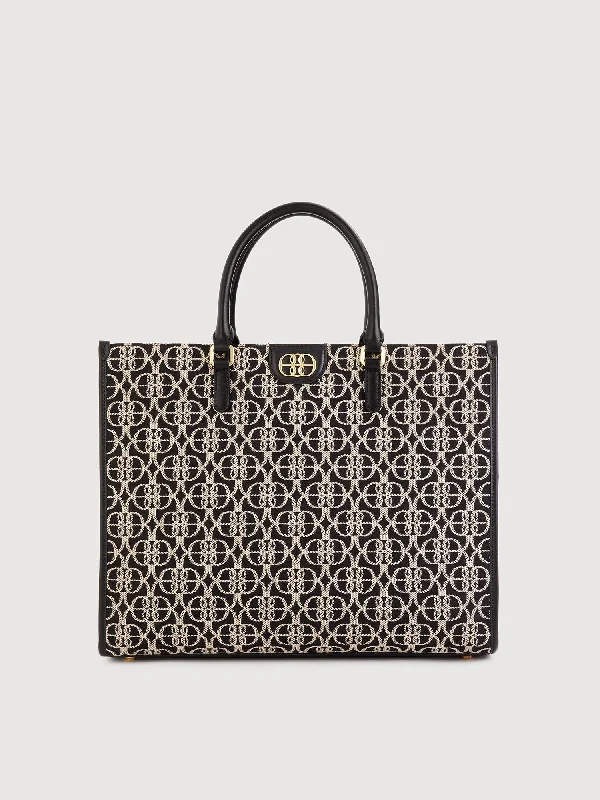 Nadia Large Monogram Tote Bag