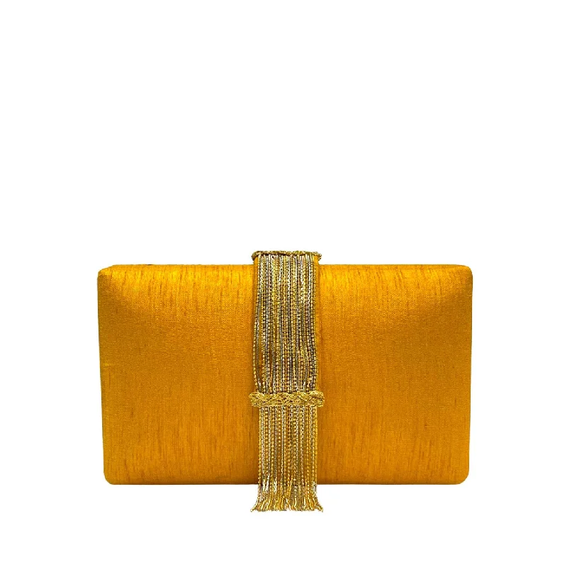 Gold Fringe Clutch