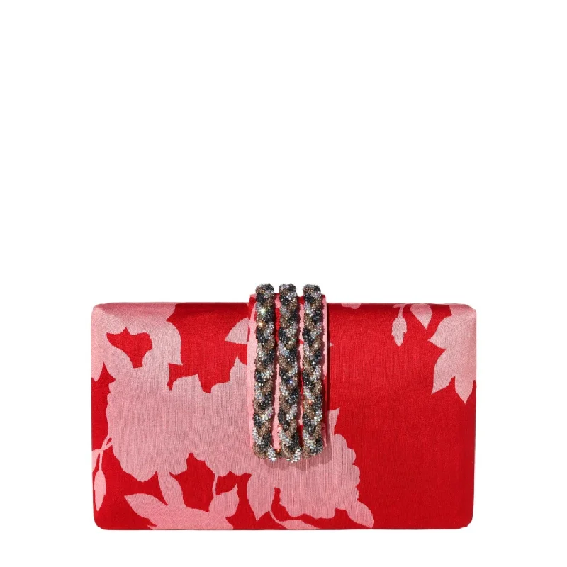 Spring Bloom Braided Fringe Clutch