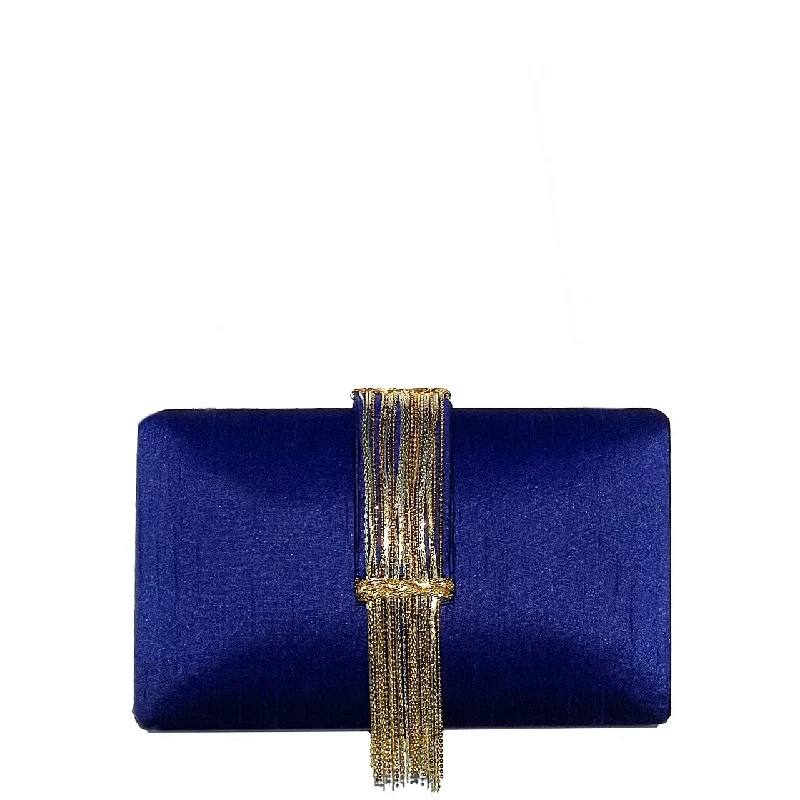 Sapphire Fringe Clutch