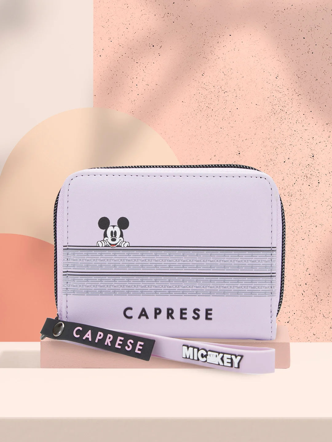 Caprese Disney Inspired Graphic Printed Mickey Mouse Collection Small Wallet Lavender