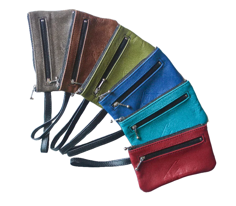 6” Leather Wristlet or Snap Hook Wallet