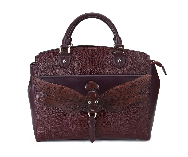 Dragonfly Brown Shoulder Bag