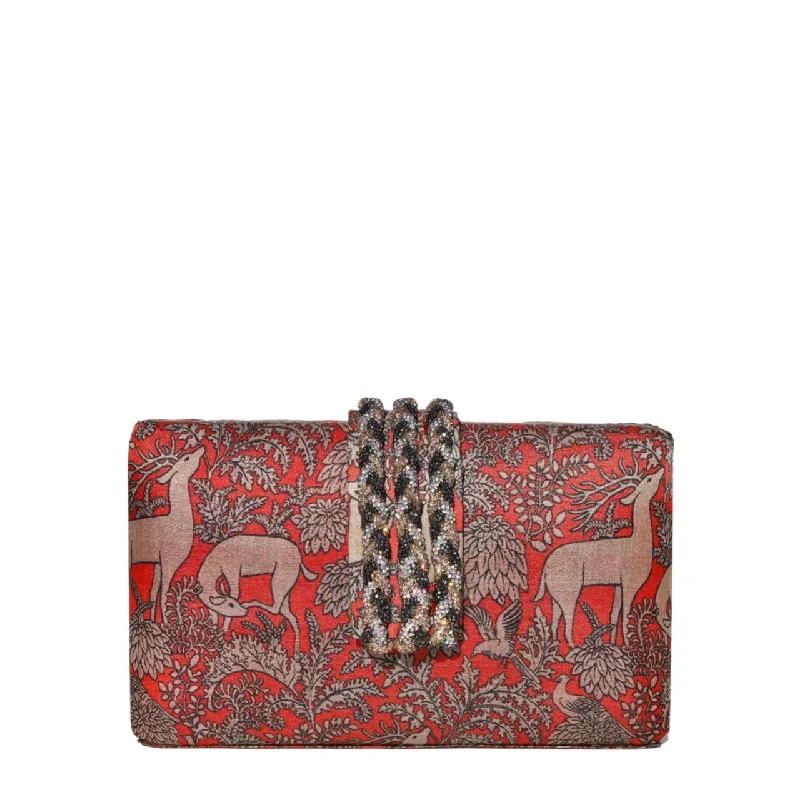 Bambi Braided Fringe Clutch