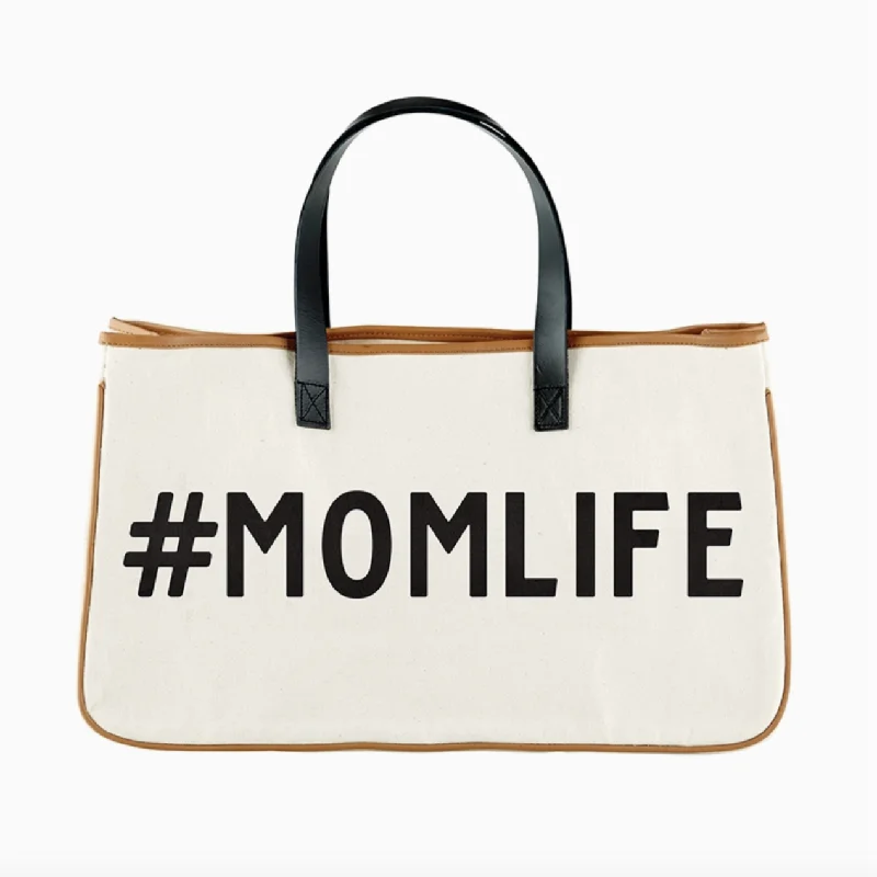 Mom Life Canvas Tote