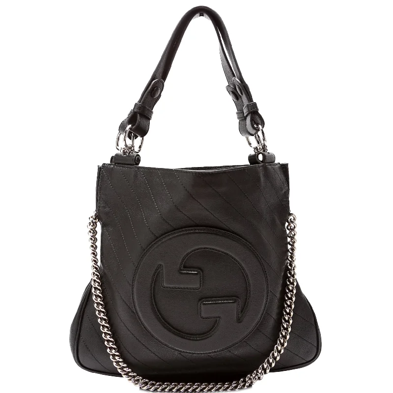 Blondie Small Leather Tote Black