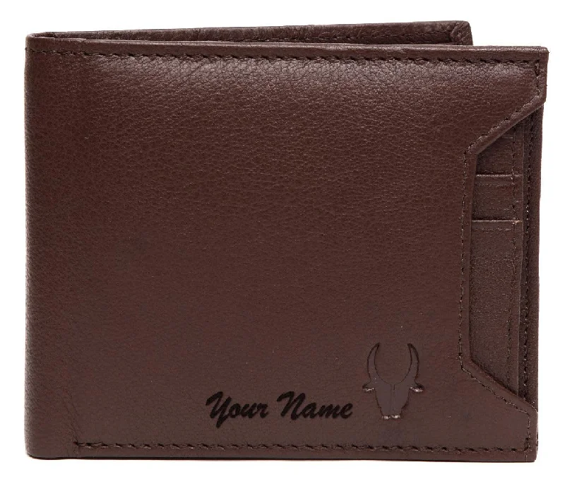 WildHorn® RFID Protected Custom Engraved Personalized High Quality Mens Leather Wallet for Gifting