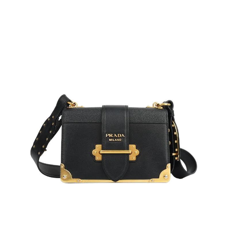 Prada Cahier Shoulder Bag - Black